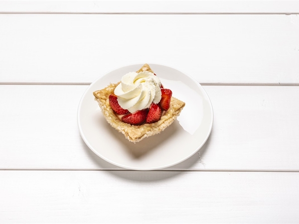 Aardbeien schelpje slagroom